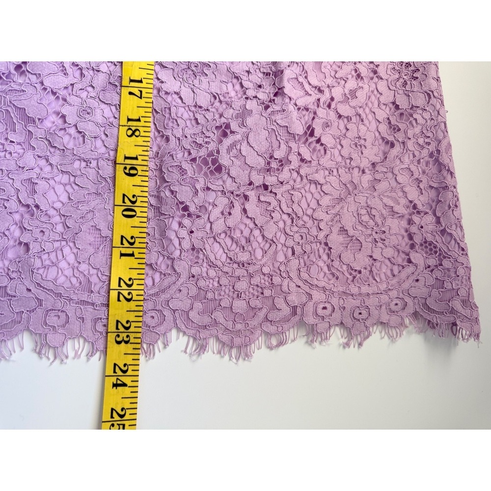 J.Crew Lace Top Women XS Lilac Romantic, Feminine Ruffle Collar Sleeveless - Picture 5 of 9